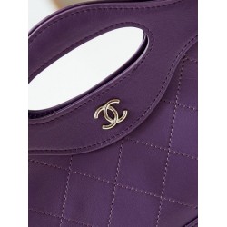 31 Mini Shopping Borsa Pochette con catena lucida AS3656 Viola 31 Mini Shopping Borsa Pochette con catena lucida AS3656 Viola