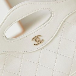 31 Mini Shopping Borsa Pochette con catena lucida AS3656 Bianca Replica qualità specchio Replica Perfette 31 Mini Shopping Borsa Pochette con catena lucida AS3656 Bianca imitazioni