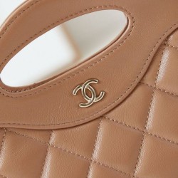 Dettagli perfetti 31 Mini Shopping Borse Firmate Replica Pochette con catena lucida AS3656 Beige qualità specchio Replica Perfette Dettagli perfetti 31 Mini Shopping Borse Firmate Pochette con catena lucida AS3656 Beige imitazioni