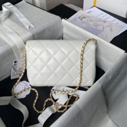 Borsa 24A con catena di lettere di perle AS5011 Bianca Replica qualità specchio Replica Perfette Borsa 24A con catena di lettere di perle AS5011 Bianca imitazioni