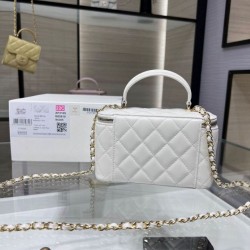 Borsa a catena 24K Vanity AP2199 Bianca Replica qualità specchio Replica Perfette Borsa a catena 24K Vanity AP2199 Bianca imitazioni