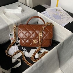 Replica Perfette Borsa mini con patta con manico superiore AS4992 Arancione imitazioni