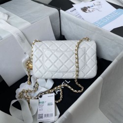 AS1787 Mini Flap Borsa Bianco Replica qualità specchio Replica Perfette AS1787 Mini Flap Borsa Bianco imitazioni
