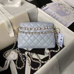 Replica Perfette Borsa a tracolla AS3787 Blu imitazioni