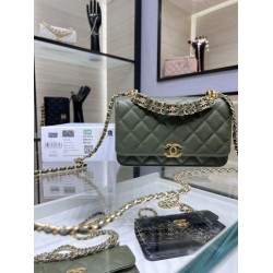 Borsa a tracolla con catena AP3019 Bianco