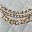 Borsa 24A con catena di lettere di perle AS5011 Bianca