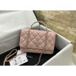 Borse Replica a tracolla con patta e manico rosa AP3574