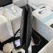 Borsa a tracolla in pelle di agnello nera AS4610