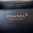 Borsa a tracolla in pelle di agnello nera AS4610