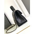 Borsa a tracolla in pelle di vitello granata nera AS47111
