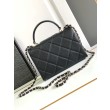 Borsa a tracolla in pelle di vitello granata nera AS47111