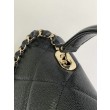Borsa a tracolla in pelle di vitello granata nera AS47111