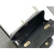 Borsa a tracolla in pelle di vitello granata nera AS47111