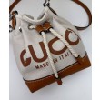 Borsa Replica 1:1 a tracolla mini Gucci con stampa Gucci 777166 Caffè
