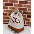 Borsa a tracolla piccola Gucci con stampa Gucci 772856 Caffè