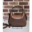 Borsa a tracolla piccola Gucci Diana in bambù Caffè