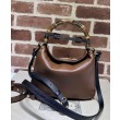 Borsa a tracolla piccola Gucci Diana in bambù Caffè