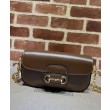 Bora Pari all'originale replica a tracolla piccola Gucci Horsebit 1955 735178 Caffè