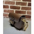 Bora Pari all'originale replica a tracolla piccola Gucci Horsebit 1955 735178 Caffè