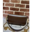 Bora Pari all'originale replica a tracolla piccola Gucci Horsebit 1955 735178 Caffè