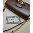 Bora Pari all'originale replica a tracolla piccola Gucci Horsebit 1955 735178 Caffè