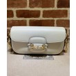 Borsa a tracolla piccola Gucci Horsebit 1955 735178 Crema
