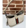 Borsa a tracolla piccola Gucci Ophidia Series GG Crema