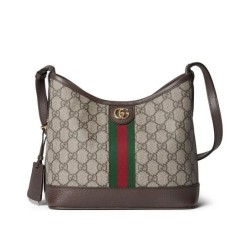 Borsa a tracolla piccola Gucci Ophidia Series GG Dark Coffee