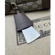Borsa a tracolla piccola Gucci Ophidia Series GG Dark Coffee
