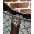 Borsa a tracolla piccola Gucci Ophidia Series GG Dark Coffee