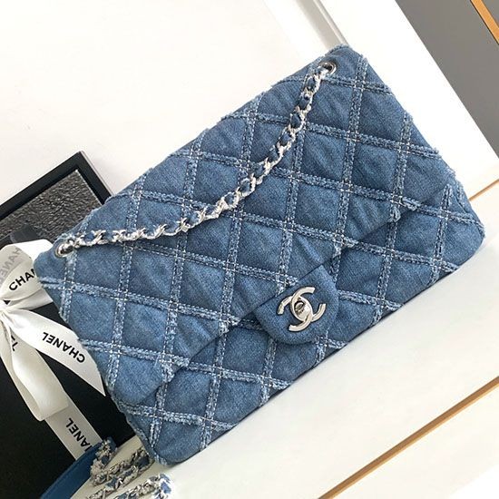 Borsa con patta in denim AS2240