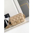 Borsa con patta in pelle di agnello AS2409 Beige