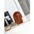 Borse Replica Alta Qualità con patta in pelle di agnello shearling AS5149 Marrone