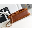 Borse Replica Alta Qualità con patta in pelle di agnello shearling AS5149 Marrone