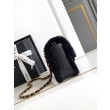 Replica Perfetta con patta in pelle di agnello shearling AS5149 Nera