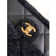 Replica Perfetta con patta in pelle di agnello shearling AS5149 Nera