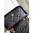 Replica Perfetta con patta in pelle di agnello shearling AS5149 Nera