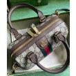 Borse Replica Gucci Ophidia Gg mini con manico superiore 772053 Caffè scuro
