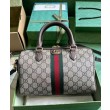 Borse Replica Gucci Ophidia Gg piccola con manico superiore 772061 Caffè scuro