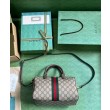 Borse Replica Gucci Ophidia Gg piccola con manico superiore 772061 Caffè scuro