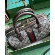 Borse Replica Gucci Ophidia Gg piccola con manico superiore 772061 Caffè scuro