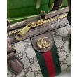 Borse Replica Gucci Ophidia Gg piccola con manico superiore 772061 Caffè scuro