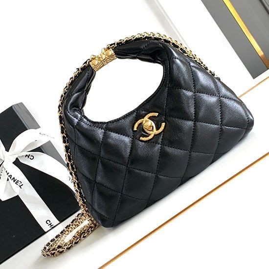 Borsa hobo con catena nera AS4966