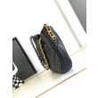 Borsa hobo in pelle di agnello 19 nera AS4638