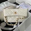 Borsa in pelle di agnello Bianco AS4754