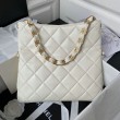 Borsa in pelle di agnello Bianco AS4754