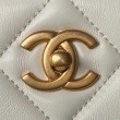 Borsa in pelle di agnello Bianco AS4754