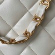 Borsa in pelle di agnello Bianco AS4754