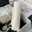 Borsa in pelle di agnello Bianco AS4754