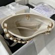 Borsa in pelle di agnello Bianco AS4754